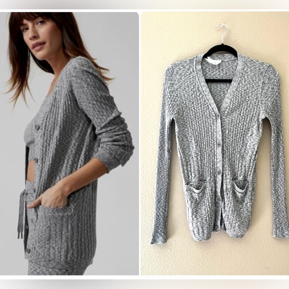 Athleta Revolve Seamless Button Down Cardigan - image 1